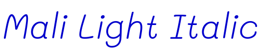 Mali Light Italic लिपि